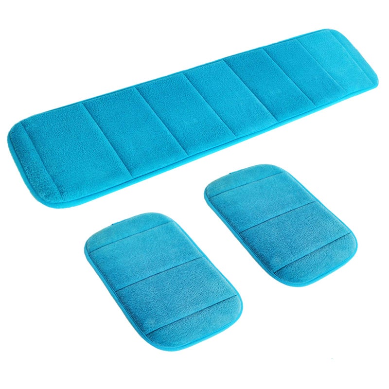 AUHOKY 2 Sets Ergonomic Computer Elbow Wrist Pad, AUHOKY Long & Short Size Combination Keyboard Wrist Rest Elbow Support Mat for Office Desktop Working Gaming - Memory Foam Relieve Elbow Pain (Blue) - Image 1